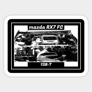 MAZDA RX-7 FC ENGINE (Black Version) Sticker